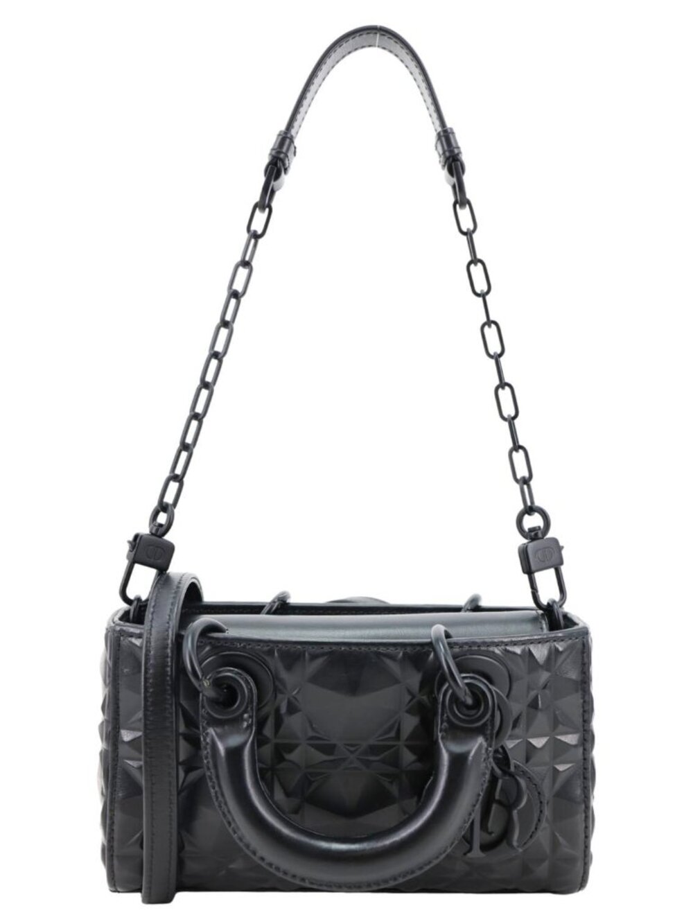 Christian Dior  Lady D-Joy Diamond Motif Chain Shoulder Bag Black